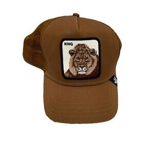 Goorin Bros The Farm Trucker Hat Mocha Brown King Lion H80